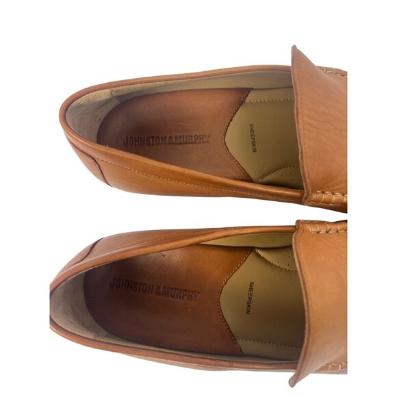 Johnston & Murphy Cresswell Venetian‎ Mens Leather Loafers 10.5M Cognac Slip-On main image 11